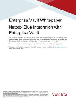 Enterprise Vault Whitepaper Netbox Blue Integration with Enterprise