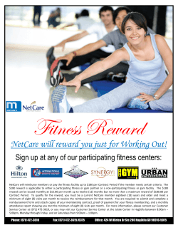 NetCare will reward you just for Working Out!