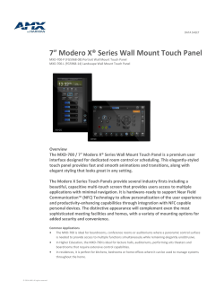 7â Modero XÂ® Series Wall Mount Touch Panel