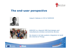 The end-user perspective
