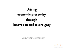 Driving economic prosperity through innovation