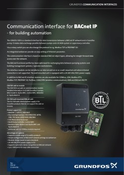 Communication interface for BACnet IP