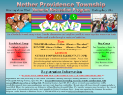 2015 Summer Rec Brochure - Nether Providence Township