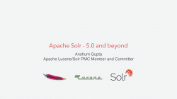 Apache Solr - 5.0 and beyond