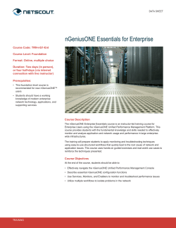 nGeniusONE Essentials for Enterprise