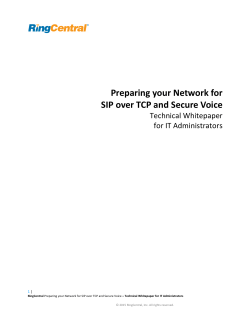 Preparing your Network for SIP over TCP and Secure Voice
