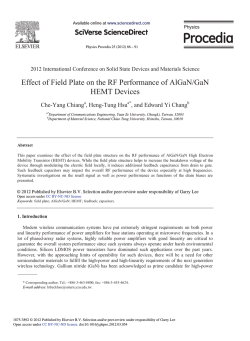 Effect of Field Plate on the RF Performance of AlGaN/GaN HEMT