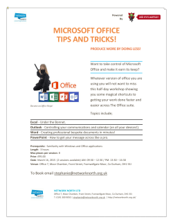 MICROSOFT OFFICE TIPS AND TRICKS!