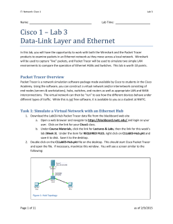 Cisco 1 - Network Specialist Program