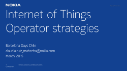 Internet of Things Operator strategies