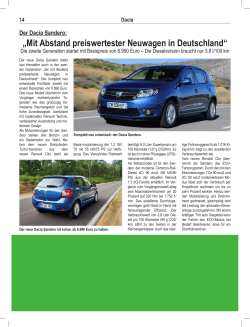 Dacia - Neue Autos in Oberbayern
