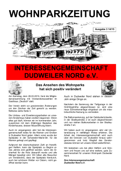 geht`s zur Wohnparkzeitung 3 2014 / 2015 - IG