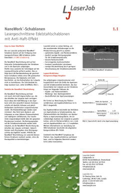 Datenblatt NanoWork - Schablone