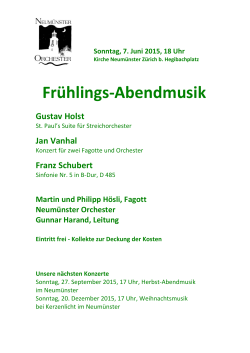 FrÃ¼hlings-Abendmusik - NeumÃ¼nster Orchester
