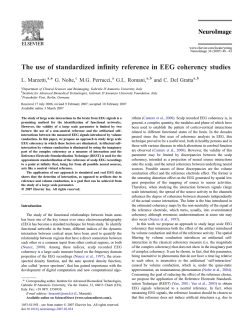 The use of standardized infinity reference in EEG coherency
