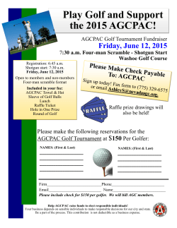 Play Golf and Support the 2015 AGCPAC!