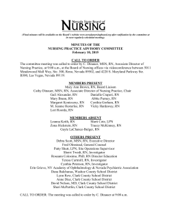 February 10, 2015 - Nevada State Board of Nursing