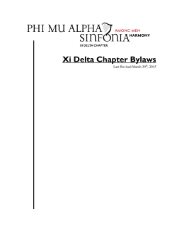 Chapter Bylaws - Phi Mu Alpha at Nevada