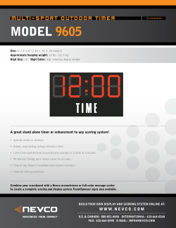 Model 9605 Product Specs