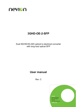 3GHD-OE-2-SFP User manual