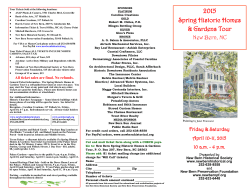SHGT 2015 brochure - New Bern Historical Society