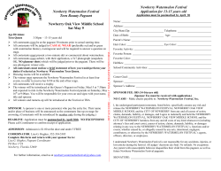 2015 Teen Pageant Ages 13-15 Application