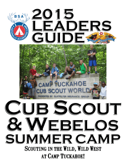 2015 Cub & Webelos Summer Camp Leaders` Guide