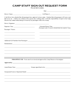 camp staff sign out request form