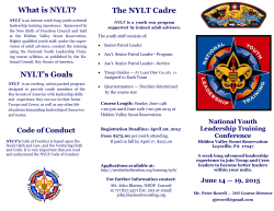 2015 NYLT Brochure - New Birth of Freedom Council