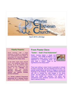 April 2015 eBridge - Christ Lutheran Church
