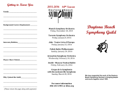 New Member - Daytona Beach Symphony Society