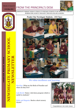 Week 4 - Newdegate Primary School