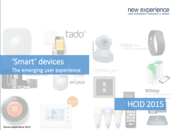 `Smart` devices HCID 2015