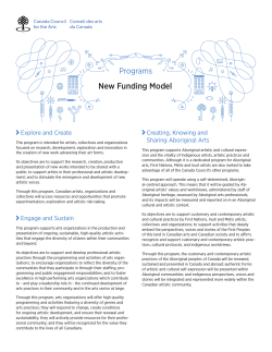 Program Info - Our New Funding Model