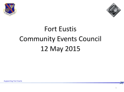 Fort Eustis Community Events Council 12 May 2015