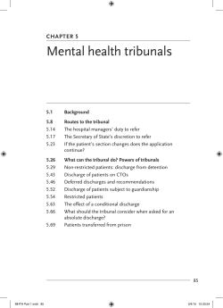 Mental health tribunals