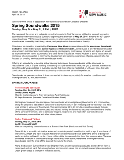 Spring Soundwalks 2015