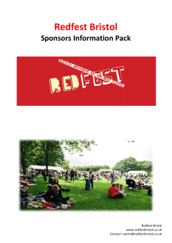 sponsorship pack - Redfest Bristol