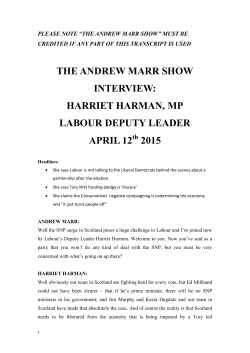 the andrew marr show interview: harriet harman, mp