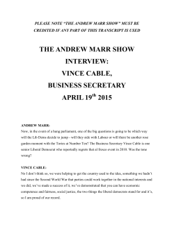 the andrew marr show interview: vince cable, business
