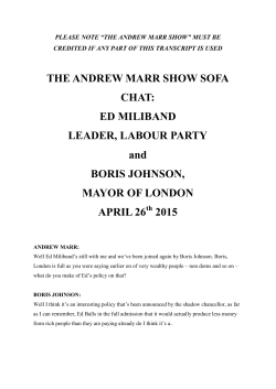 THE ANDREW MARR SHOW SOFA CHAT: ED