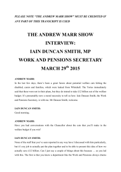 THE ANDREW MARR SHOW INTERVIEW: IAIN