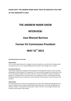 THE ANDREW MARR SHOW INTERVIEW: Jose