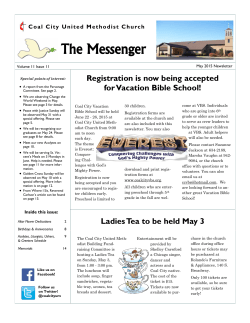 The Messenger - News - Coal City United Methodist Church