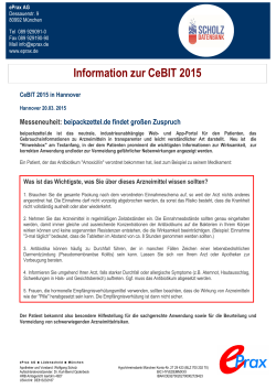 Information_CeBIT 2015 - ePrax NEWS