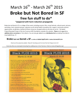Broke but Not Bored in SF - San Francisco AIDS Foundation