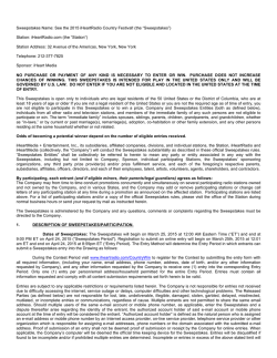 Sweepstakes Name: See the 2015 iHeartRadio Country Festival