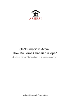 Ashesi Research Committee Dumsor Report