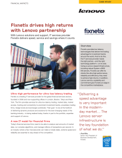 Fixnetix drives high returns with Lenovo partnership