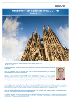 Newsletter 10th Congress of ECCO